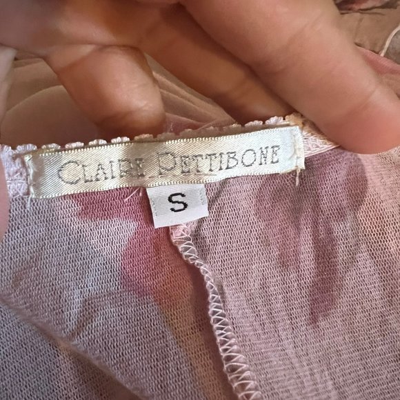 CLAIRE PETTIBONE VINTAGE ROSE ROBE SIZE S SMALL - Picture 5 of 7